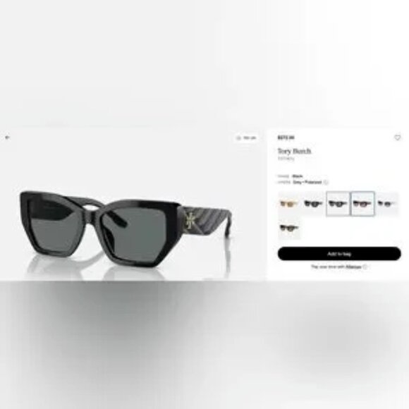 Tory Burch Black Sunglasses TY7187U Polarized - Picture 4 of 8